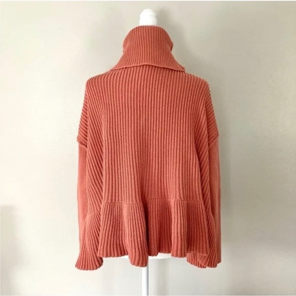 NWT FREE PEOPLE | Layer Cake Ribbed Turtleneck Sweater in Rose Icing Size XS - Picture 8 of 15